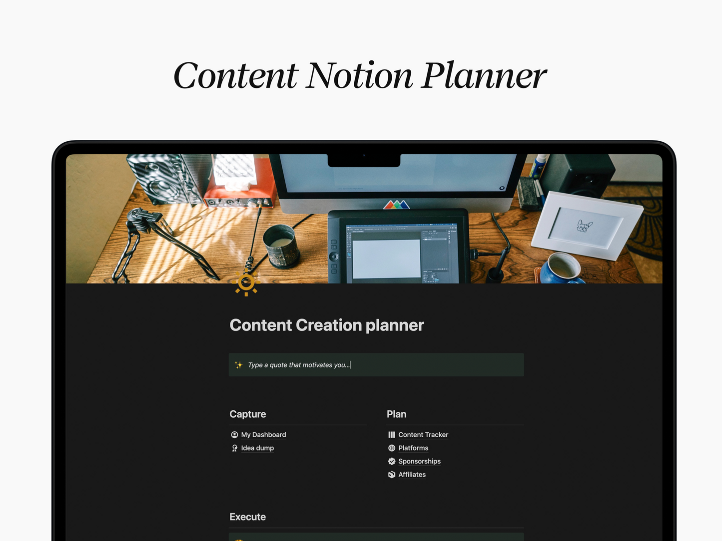 Content Creation Notion Planner