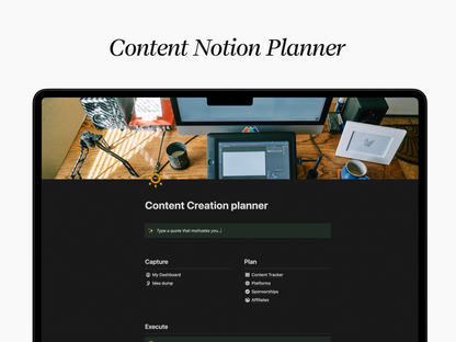 Content Creation Notion Planner